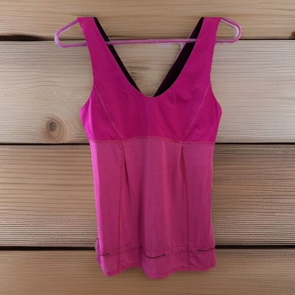 Lululemon‎ Women's Hustle and Bustle Tank Raspberry Glo Light Size 6 - Picture 1 of 7